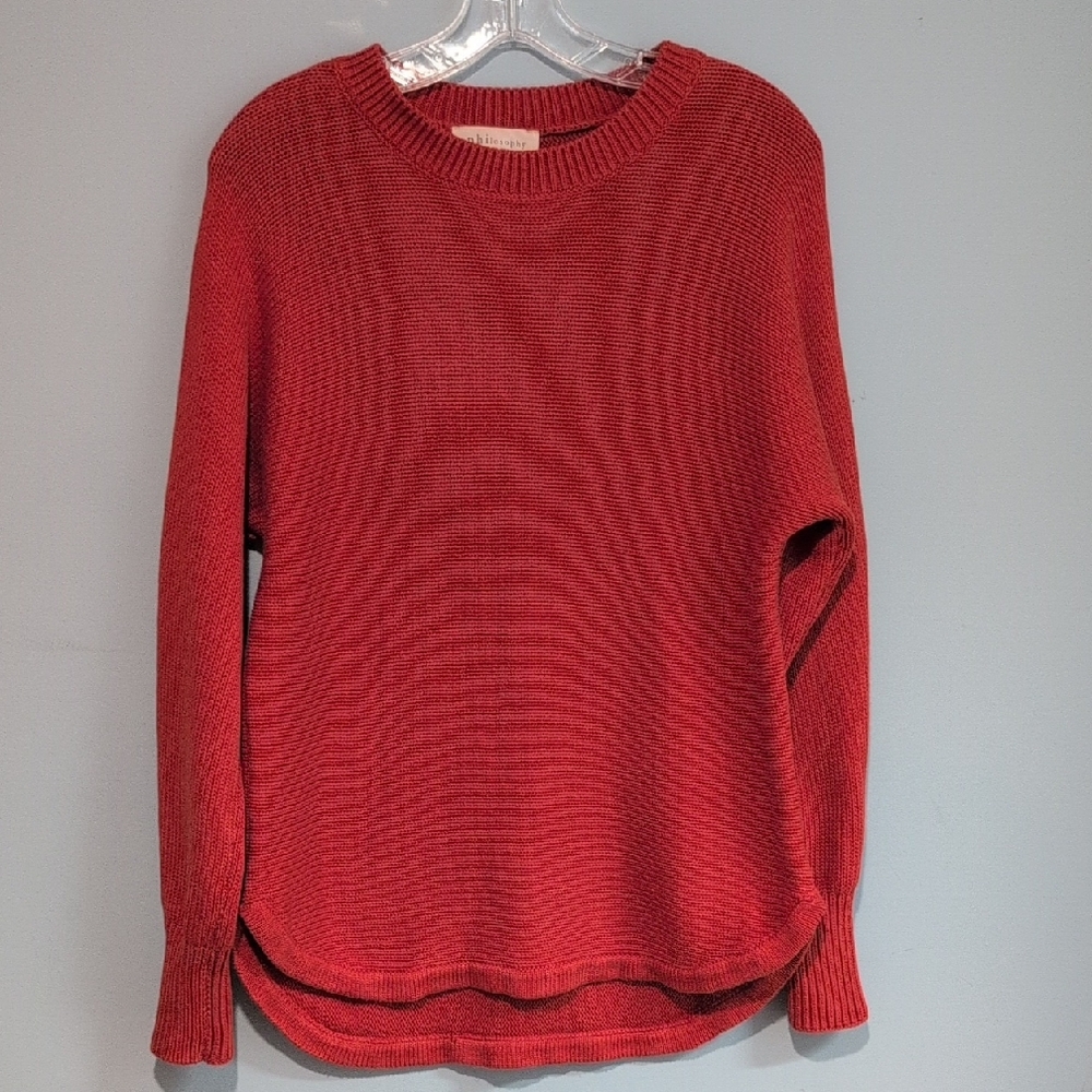 Philosophy Vibrant Orange Crew Neck Sweater